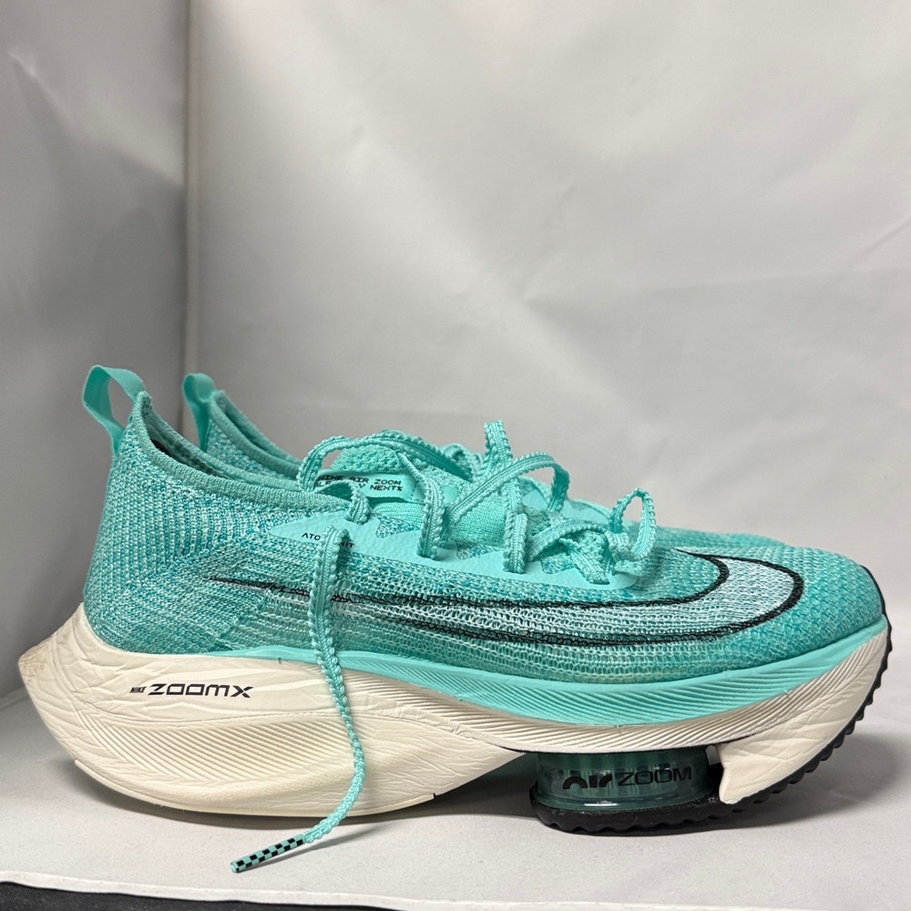 Nike ZoomX Teal and Cream Athletic Shoes